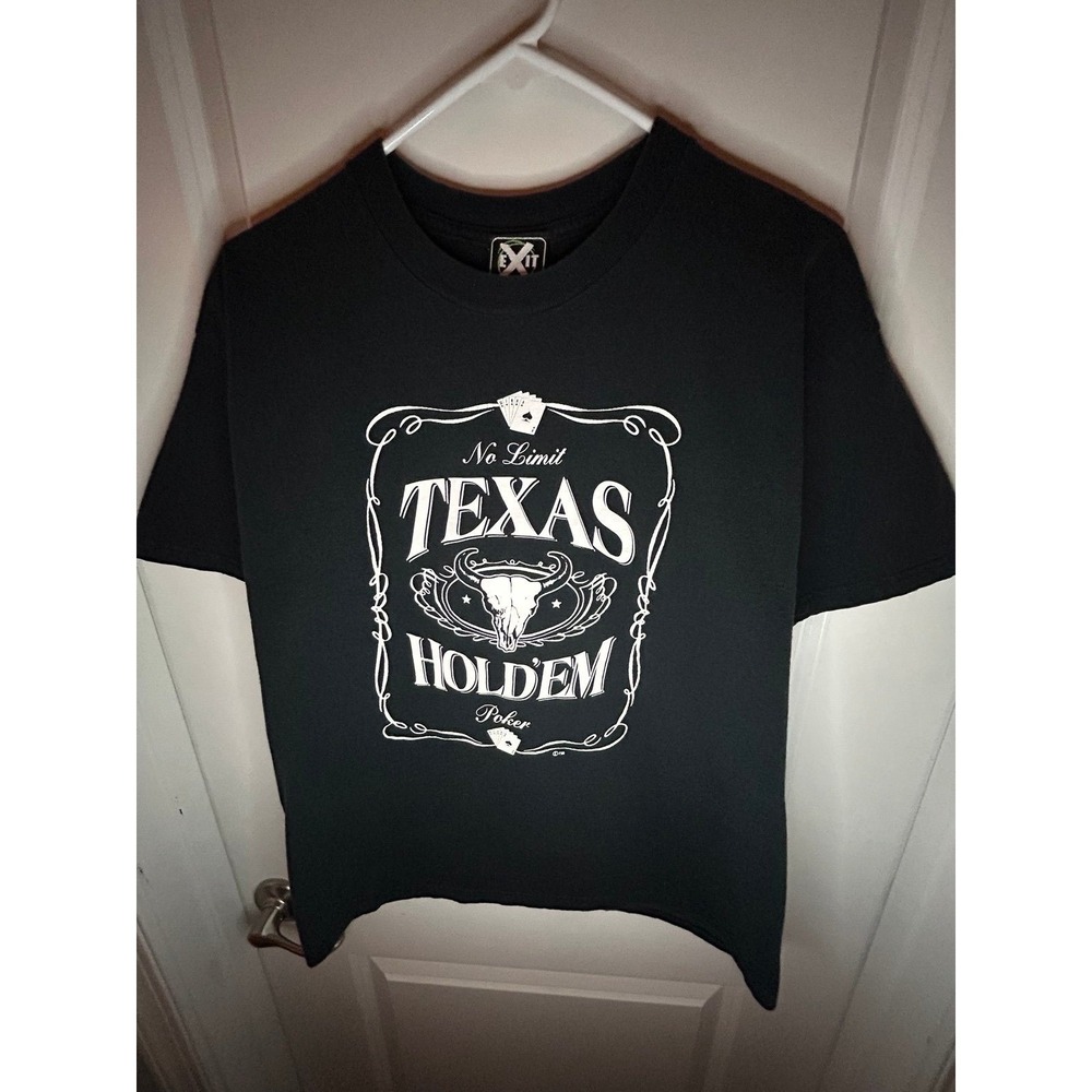 Vintage Y2k "No‎ Limit Texas Holdem Poker" Big Graphic T-Shirt Mens Large - Picture 4 of 11